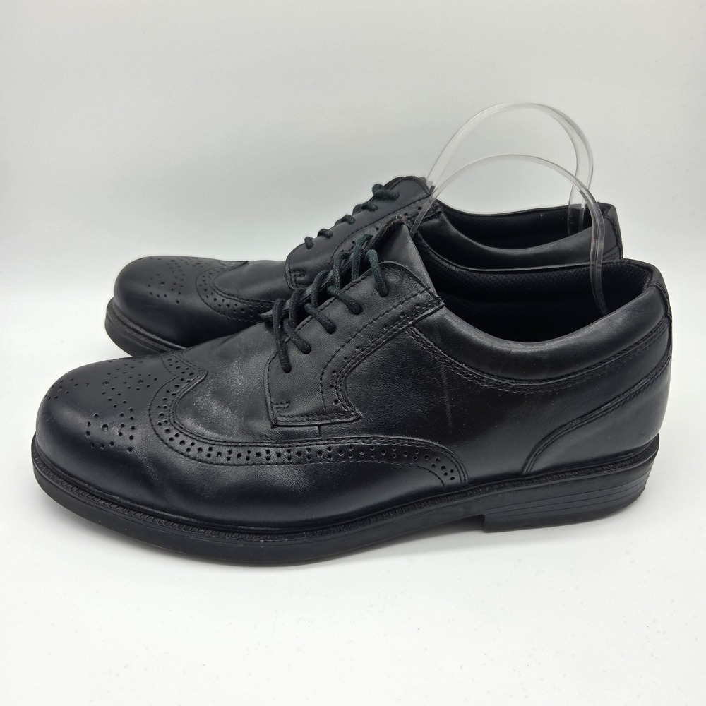 Nunn Bush Wingtip Oxford Mens 11.5 W Black Leather Comfort Gel 8351201
